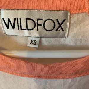 Wildfox flared bottom ringer tee